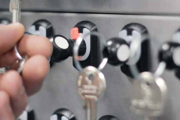 keyTags secure your keys within the key cabinet